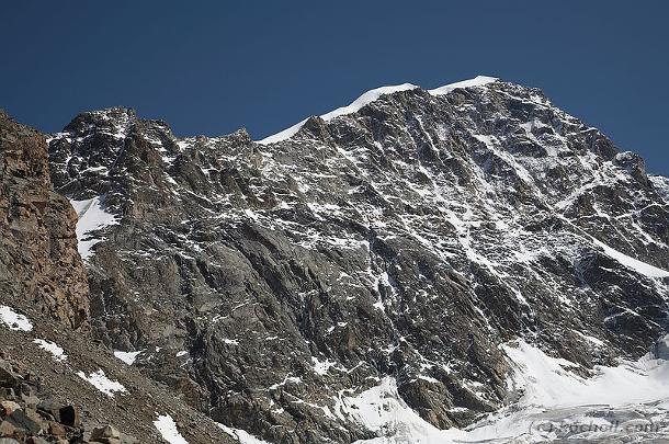 Blick vom Gro�glockner in die Glocknerscharte, Pallavicinirinne, auf die Pasterze und den Kleinglockner